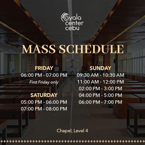 ayala center cebu mass schedule